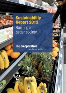 Sustainability Report 2012 Building a better society - The Co