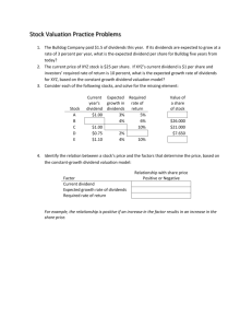 Stock Valuation Practice Problems - it