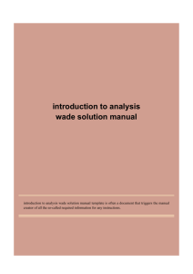 introduction to analysis wade solution manual