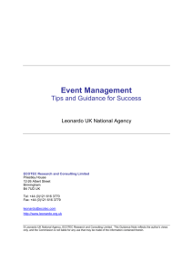 Event Management - Agence Erasmus+ France / Education Formation