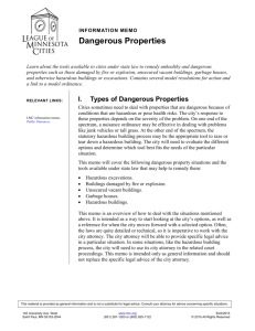 Dangerous Properties - League of Minnesota Cities