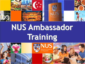 Singapore Exchange @ NUS - National University of Singapore