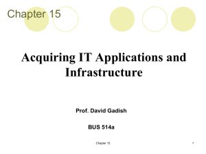 Acquiring IT Applications and Infrastructure