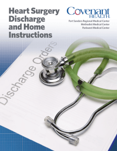 Heart Surgery Discharge and Home Instructions