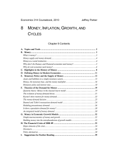Chapter 8 Money, Inflation, Growth, and Cycles