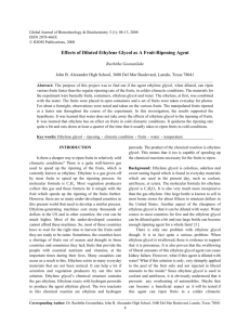 Effects of Diluted Ethylene Glycol as A Fruit-Ripening Agent