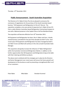 Public Announcement - South Australian Acquisition