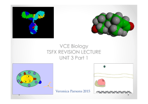 VCE Biology TSFX REVISION LECTURE UNIT 3 Part 1