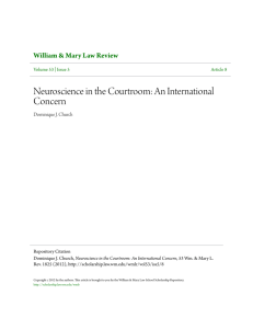Neuroscience in the Courtroom: An International Concern