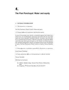 The Pani Panchayat: Water and equity