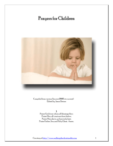 Prayers for Children Prayers for Children