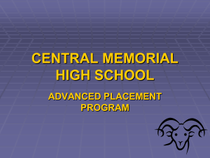 CENTRAL MEMORIAL LORD SHAUGHNESSY HIGH SCHOOL