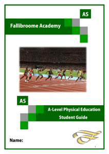 AS Level Study Guide - Fallibroome Academy