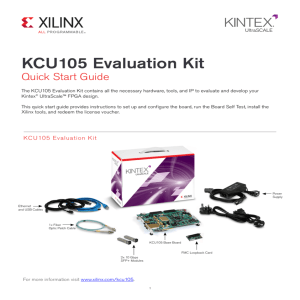 KCU105 Evaluation Kit Quick Start Guide (XTP391)