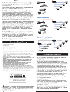 IP Camera-end Installation Important Safety Warning Eth tS it h/NVR