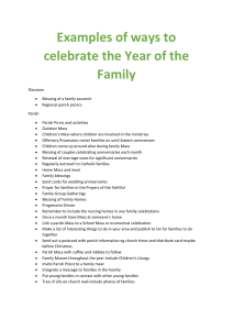 Examples of ways to celebrate the Year of the Family