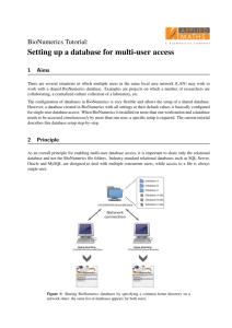 Setting up a database for multi-user access