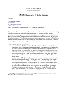 C30.0011 Economics of Global Business