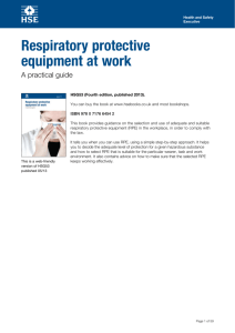 Respiratory protective equipment at work: A practical guide