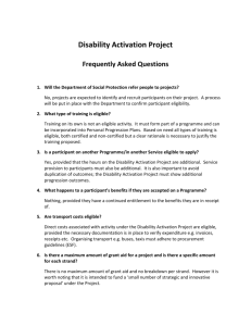 Disability Activation Project FAQs