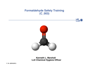 Formaldehyde Safety Training