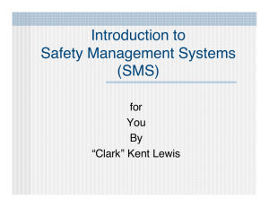 Introduction to Safety Management Systems (SMS)