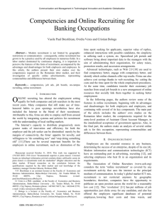 Competencies and Online Recruiting for Banking