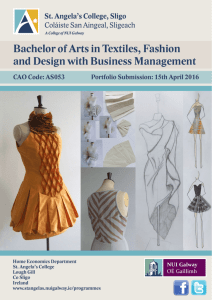 Bachelor of Arts in Textiles, Fashion and Design with Business