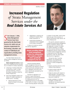 Increased Regulation of Strata Management Services under the