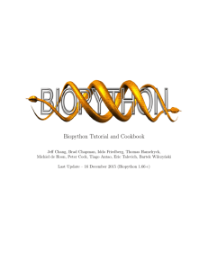 - Biopython Tutorial and Cookbook