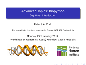 Advanced Topics: Biopython