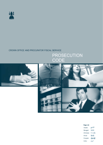 Prosecution Code - Crown Office and Procurator Fiscal Service