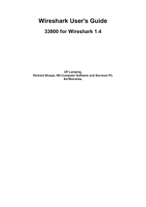Wireshark User's Guide - 33800 for Wireshark 1.4