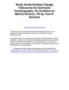 Study Guide Endless Voyage Telecourse for Garrisons