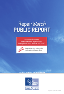 RepairWatch PUBLIC REPORT - Georgia's Clean Air Force