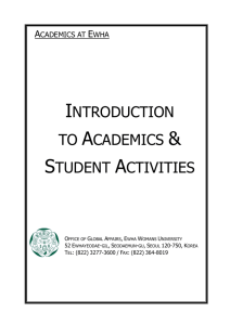 INTRODUCTION TO ACADEMICS & STUDENT ACTIVITIES