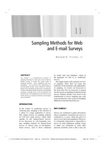 Sampling Methods for Web and E-mail Surveys