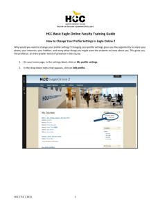HCC Basic Eagle Online Faculty Training Guide