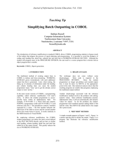 Simplifying Batch Outputting in COBOL