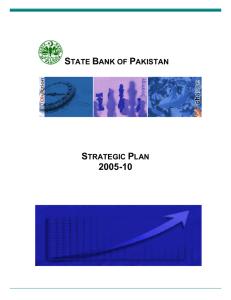 State Bank of Pakistan Strategic Plan 2005-2010