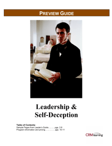 Leadership and Self Deception PG
