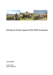 Ethiopia & Eritrea Appeal 2003-2006 Evaluation