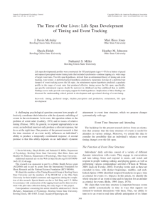 Life Span Development of Timing and Event Tracking