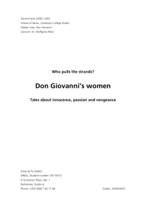 Don Giovanni's women