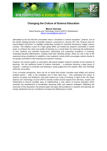 Changing the Culture of Science Education