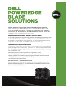 DELL™ POWEREDGE™ BLADE SOLUTIONS