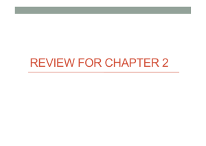 REVIEW FOR CHAPTER 2