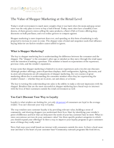 The Value of Shopper Marketing at the Retail Level