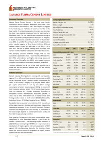 lafarge surma cement limited - International Leasing Securities Limited