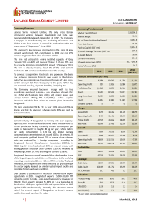 lafarge surma cement limited - International Leasing Securities Limited